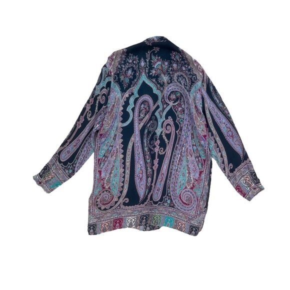 Etro paisley multicolor print silk size 50 - Picture 3 of 5